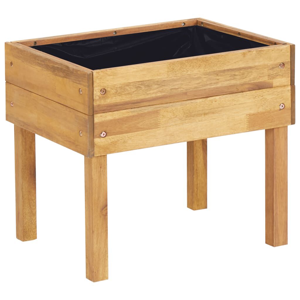 vidaXL حوض حديقة مرتفع 50×40×45 سم خشب أكاسيا صلب