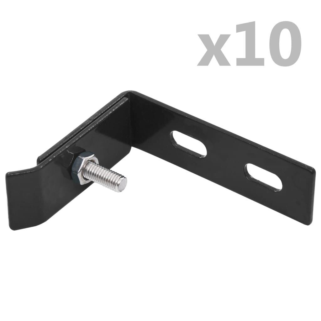 vidaXL عدد 10 أطقم موصل حائط زاوي أنثراسيت