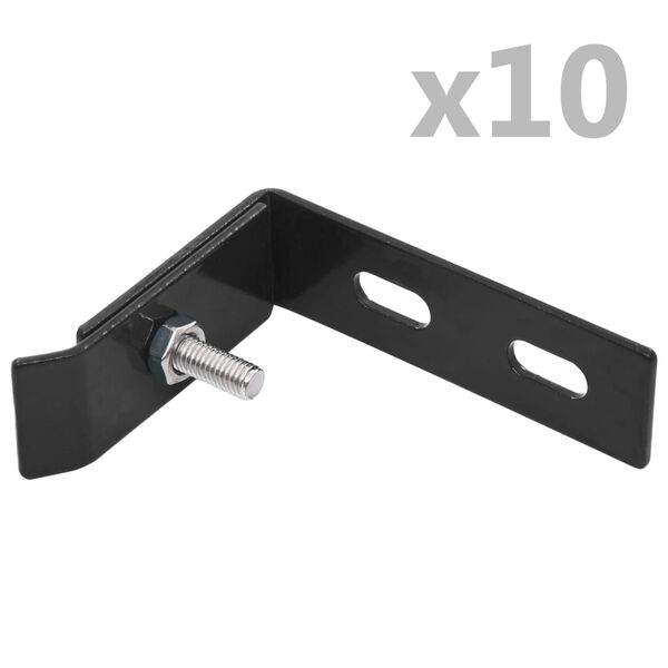 vidaXL عدد 10 أطقم موصل حائط زاوي أنثراسيت