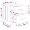 vidaXL خزانة جانب السرير بني عسلي 40&times;35&times;44.5 سم خشب صنوبر صلب