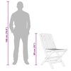 vidaXL كراسي حديقة قابلة للطي 4 ق 47x47x89 سم خشب ساج صلب