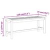 vidaXL مقعد طويل للحديقة 45x35x110 سم خشب أكاسيا صلب