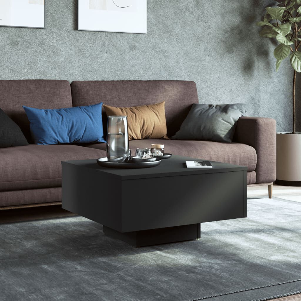 vidaXL طاولة قهوة أسود 60×60×31.5 سم خشب صناعي