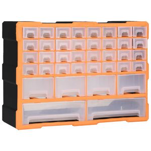 vidaXL منظم متعدد الأدراج مع 38 درجًا 52&times;16&times;37.5 سم