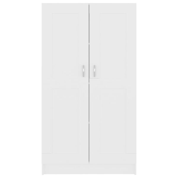 vidaXL خزانة كتب لون أبيض 82.5×30.5×150 سم خشب صناعي