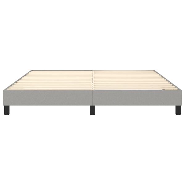 vidaXL إطار سرير دون مرتبة لون رمادي فاتح 200x180 سم قماش