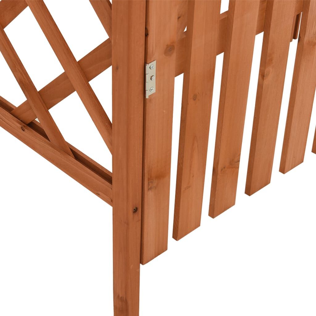 vidaXL تعريشة مع بوابة 116×40×204 سم خشب تنوب صلب