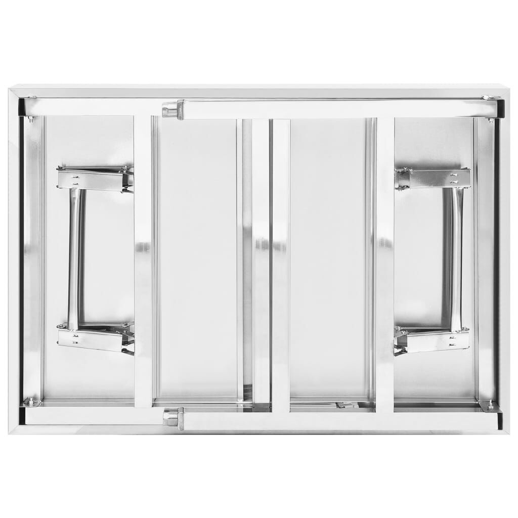 vidaXL طاولة عمل للمطبخ قابلة للطي 85×60×80 سم إستانلس ستيل