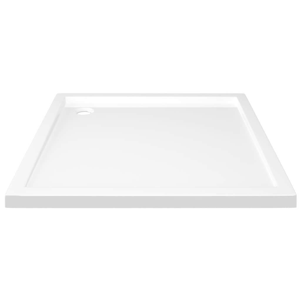 vidaXL قاعدة دش ABS مربعة لون أبيض 80 × 80 سم