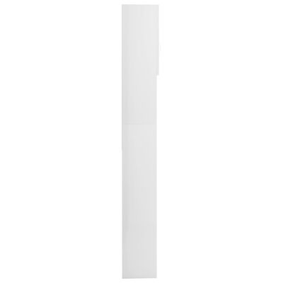 vidaXL خزانة غسالة أبيض لامع 64×25.5×190 سم خشب حبيبي