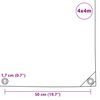 vidaXL قماش مشمع 650 جم/م² 4×4 م رمادي