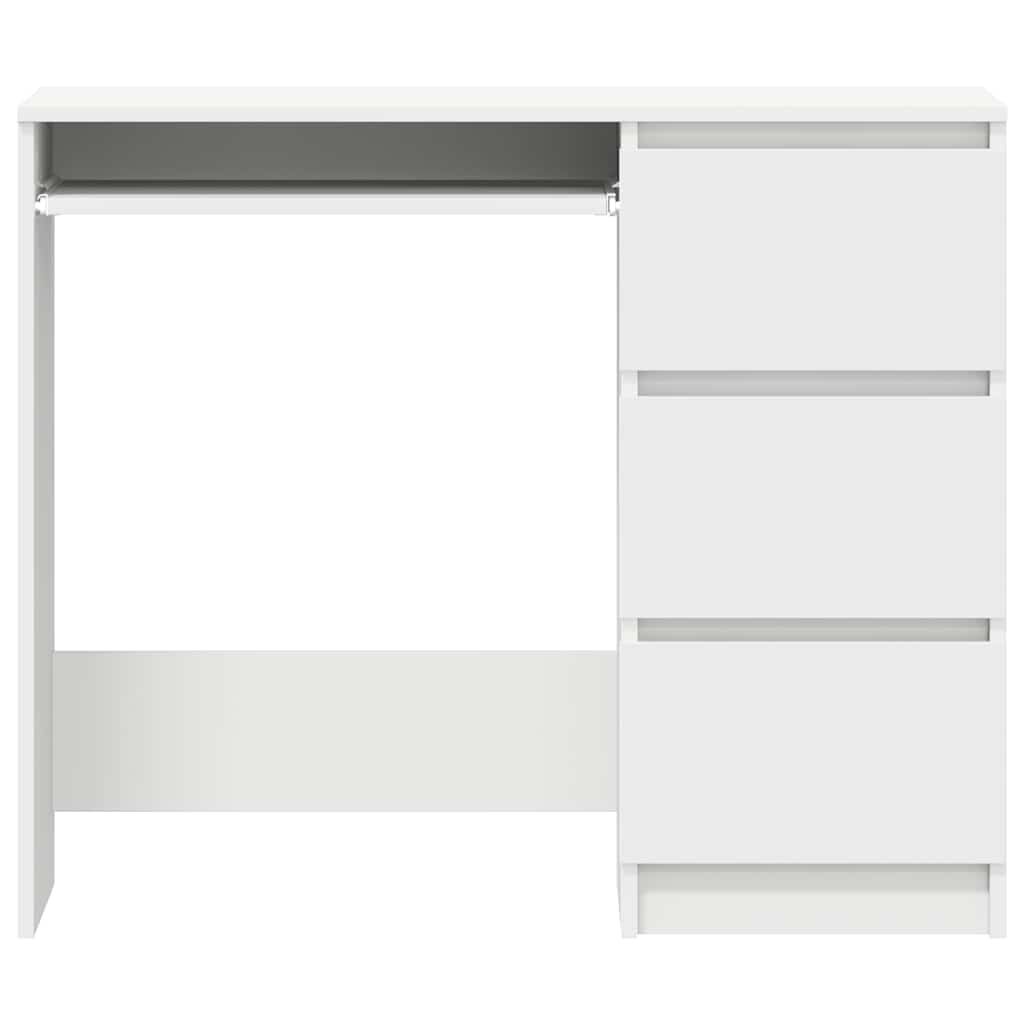 vidaXL مكتب لون أبيض 90×45×76 سم خشب صناعي