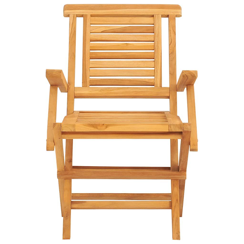 vidaXL كراسي حديقة قابلة للطي 4 ق 56x63x90 سم خشب ساج صلب