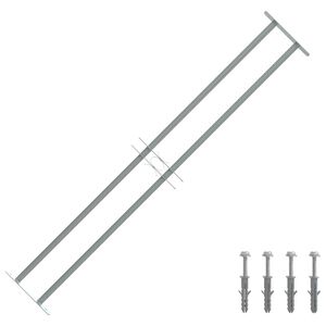 141381 شبكة أمان قابلة للتعديل للنوافذ مع 2 قضيب مستعرض 100-1500 ملم