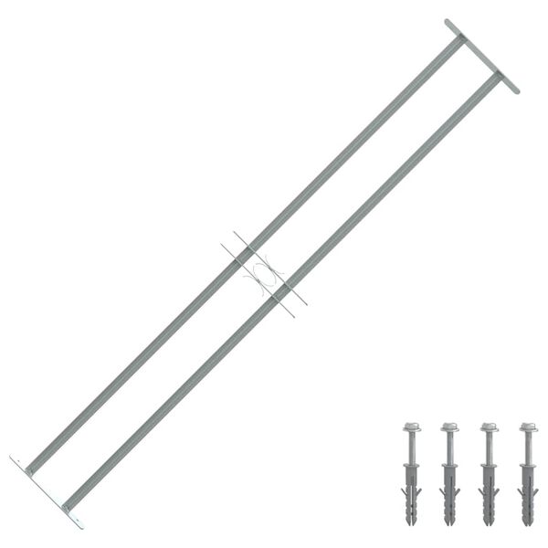 141381 شبكة أمان قابلة للتعديل للنوافذ مع 2 قضيب مستعرض 100-1500 ملم