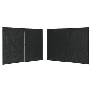 vidaXL جدار خيمة حفلات 2 ق مع سحاب PE أنثراسيت