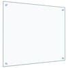 vidaXL لوح باكسبلاش شفاف للمطبخ 60x70 سم زجاج مقسى