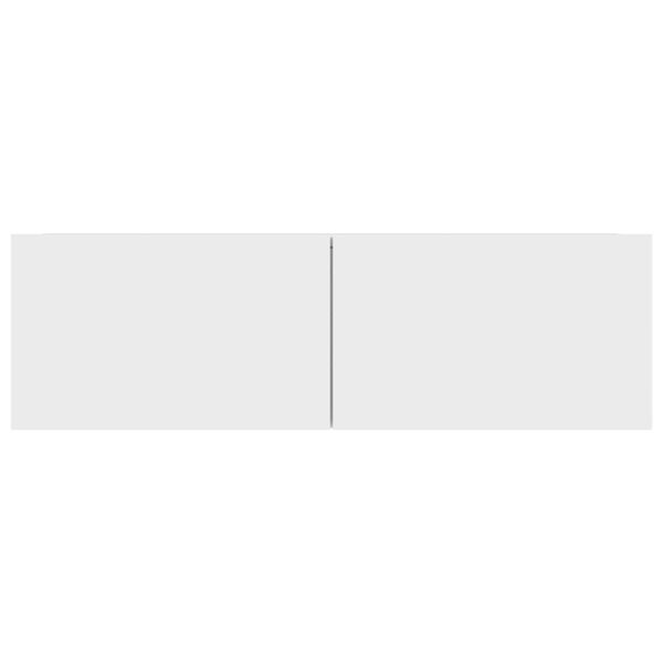 vidaXL خزانة تليفزيون أبيض 100×30×30 سم خشب صناعي