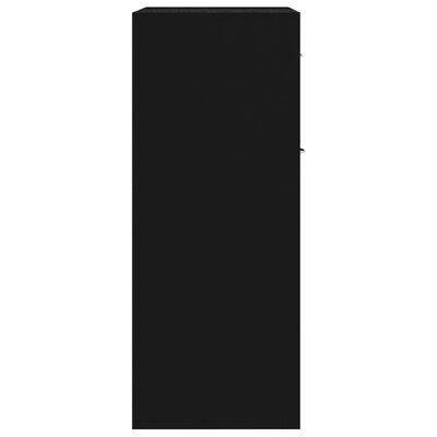 vidaXL خزانة جانبية أسود 60×30×75 سم خشب حبيبي
