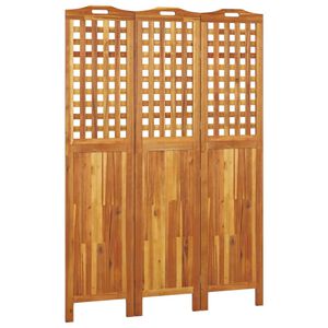 vidaXL مقسم غرفة 3-ألواح 121.5&times;2&times;180 سم خشب أكاسيا صلب