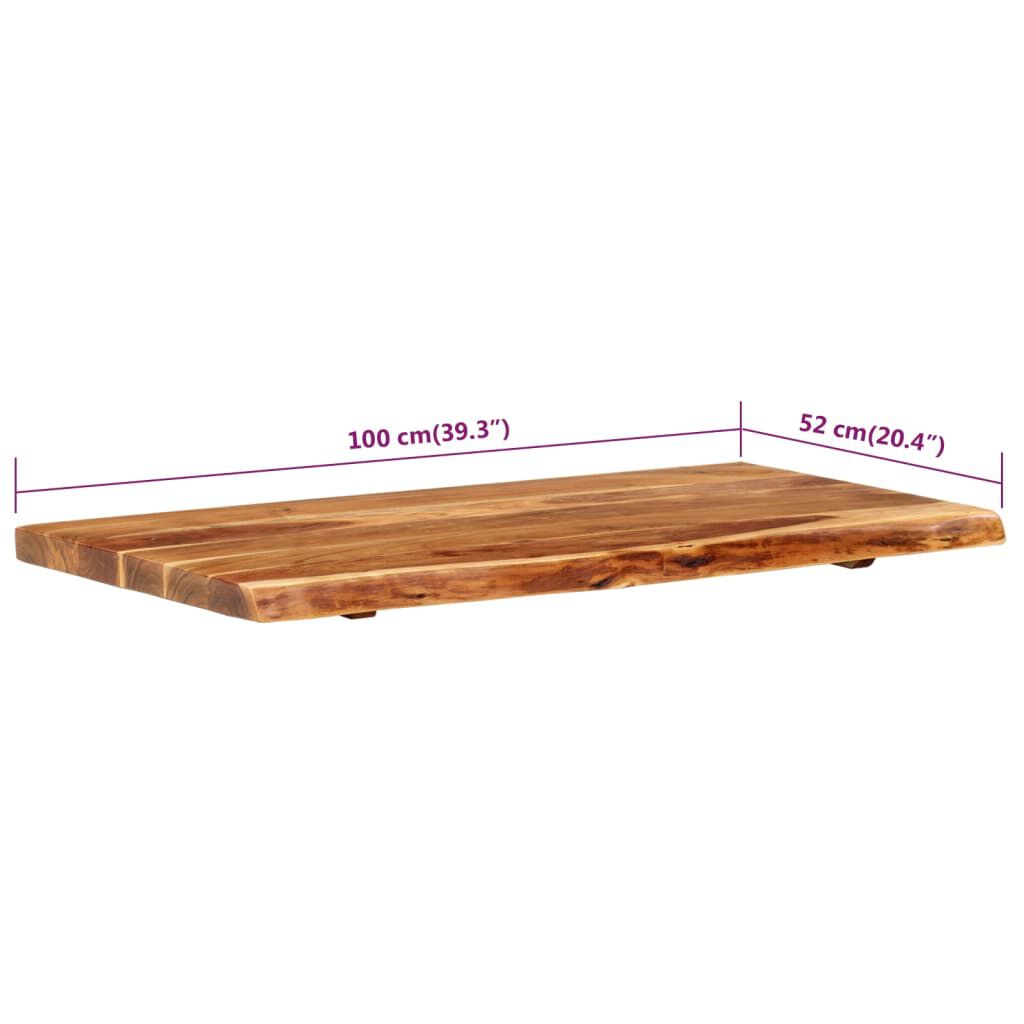 vidaXL سطح حوض غسيل الحمام خشب أكاسيا صلب 100×55×3.8 سم