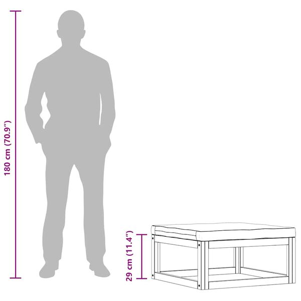 vidaXL طقم 3 قطع استرخاء للحديقة مع وسائد خشب أكاسيا صلب