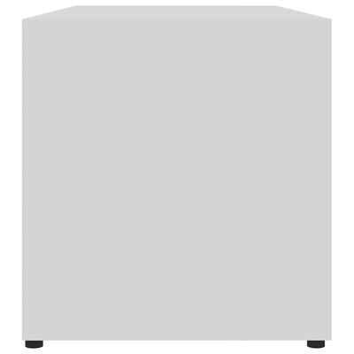 vidaXL خزانة تلفزيون أبيض 80×34×36 سم خشب مضغوط