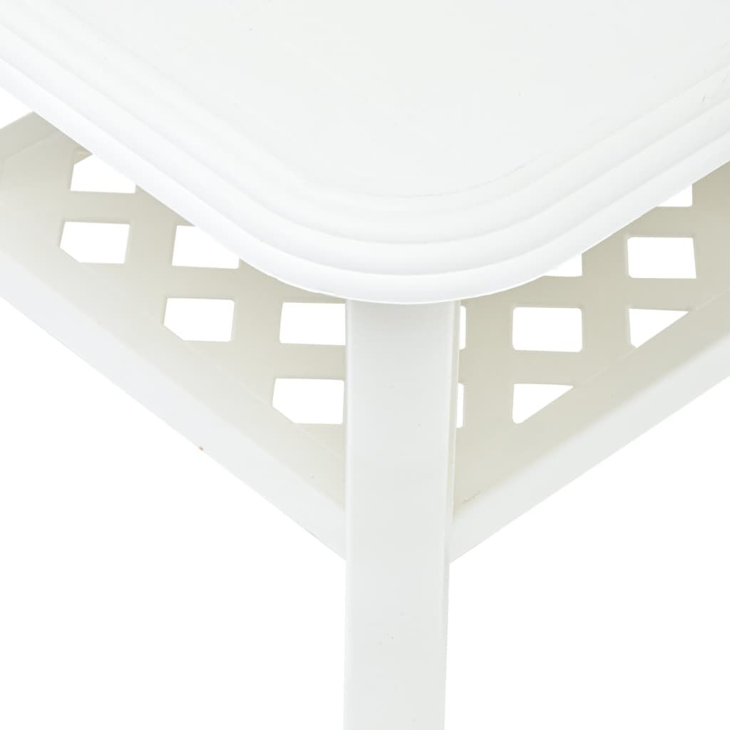 vidaXL طاولة قهوة بيضاء 90×60×46 سم بلاستيك