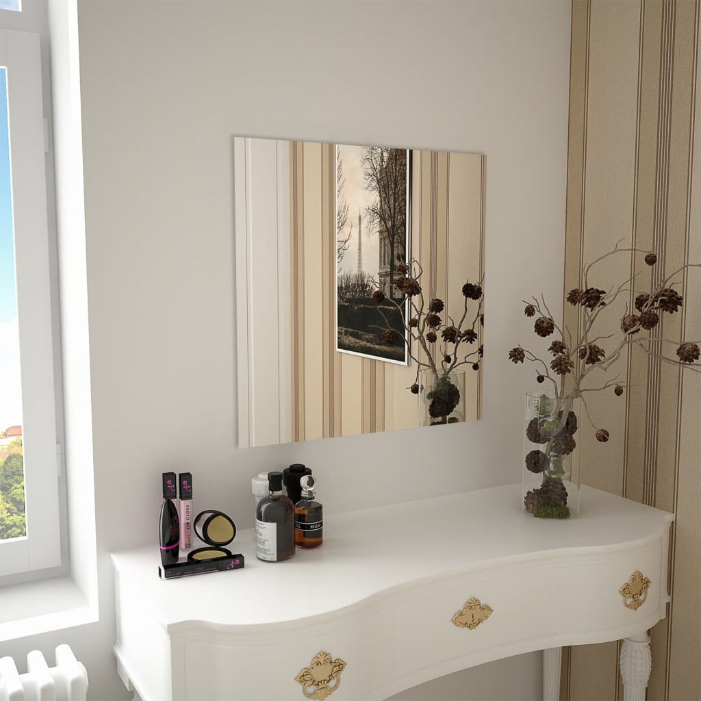 مرآة حائط 60x60 سم زجاج مربّع vidaXL