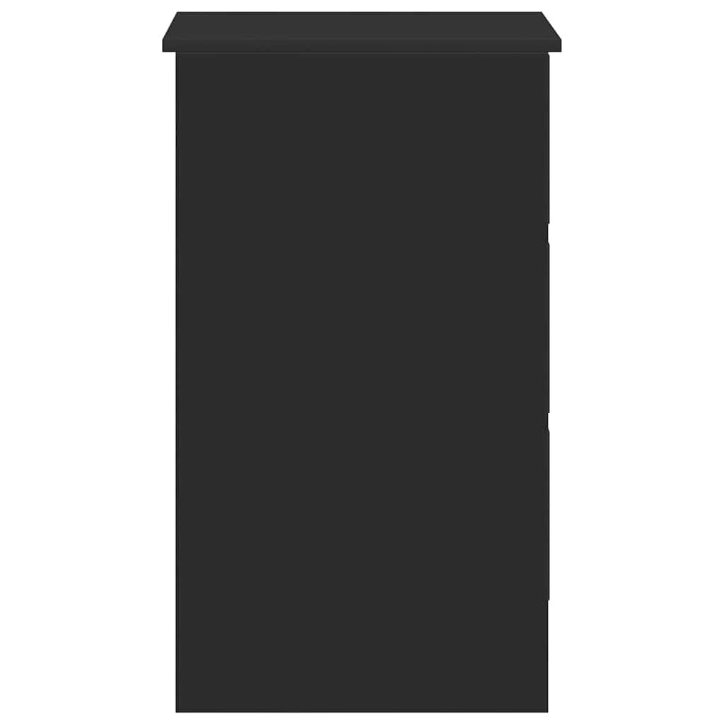 vidaXL مكتب لون أسود 90×45×76 سم خشب صناعي