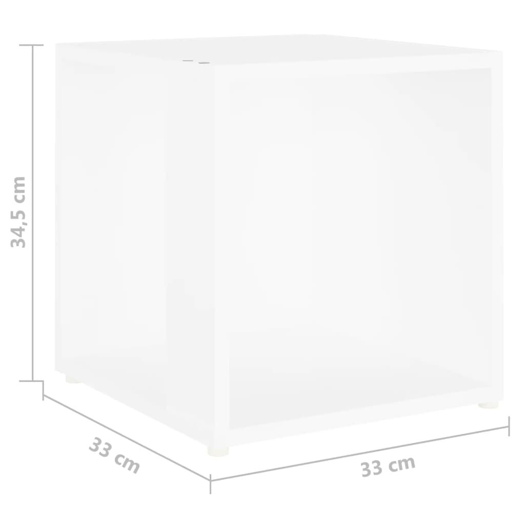 vidaXL طاولة جانبية أبيض 33×33×34.5 سم خشب صناعي