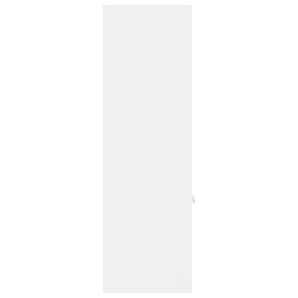 vidaXL خزانة كتب لون أبيض 98×30×98 سم خشب صناعي