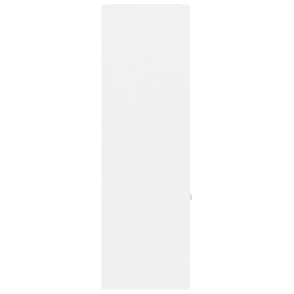 vidaXL خزانة كتب لون أبيض 98×30×98 سم خشب صناعي