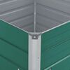 vidaXL حوض حديقة مرتفع 100×100×77 سم فولاذ مجلفن أخضر