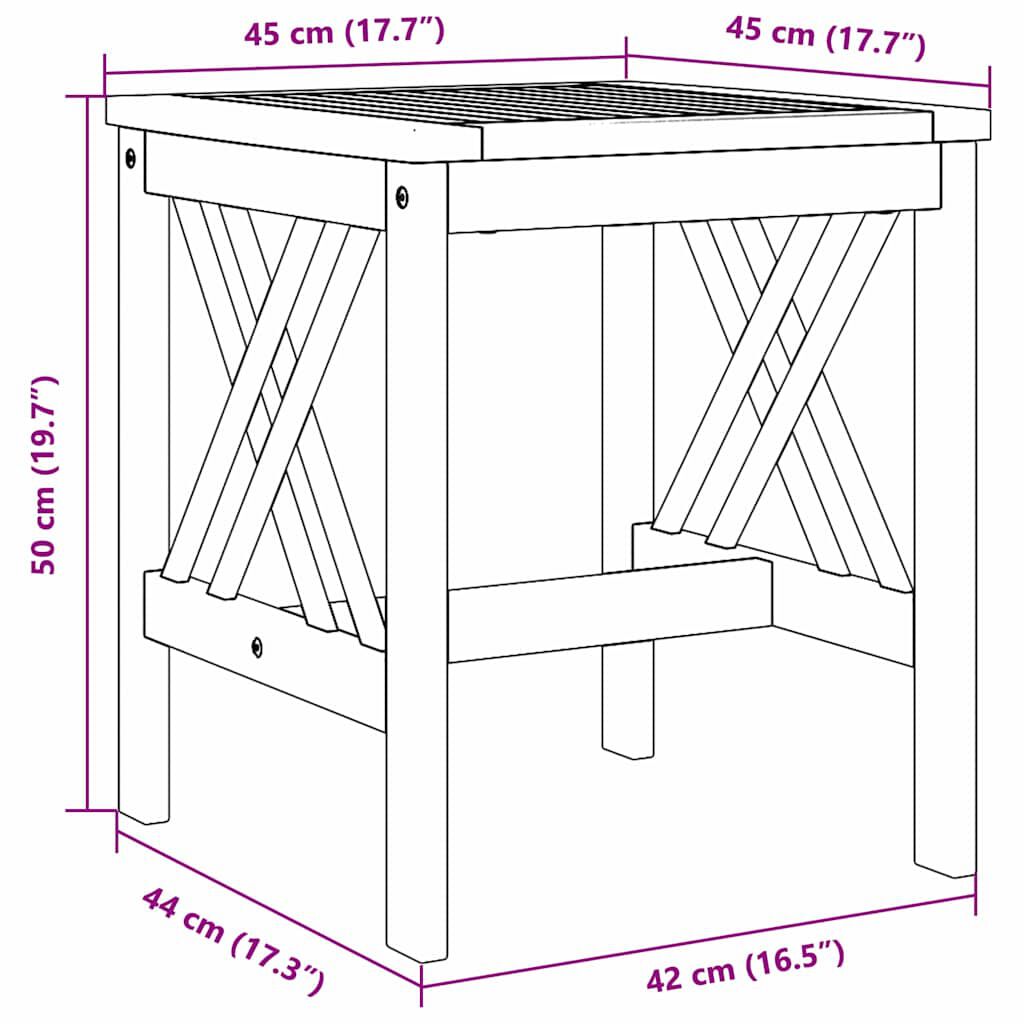 vidaXL كراسي حديقة 2 ق خشب أكاسيا صلب