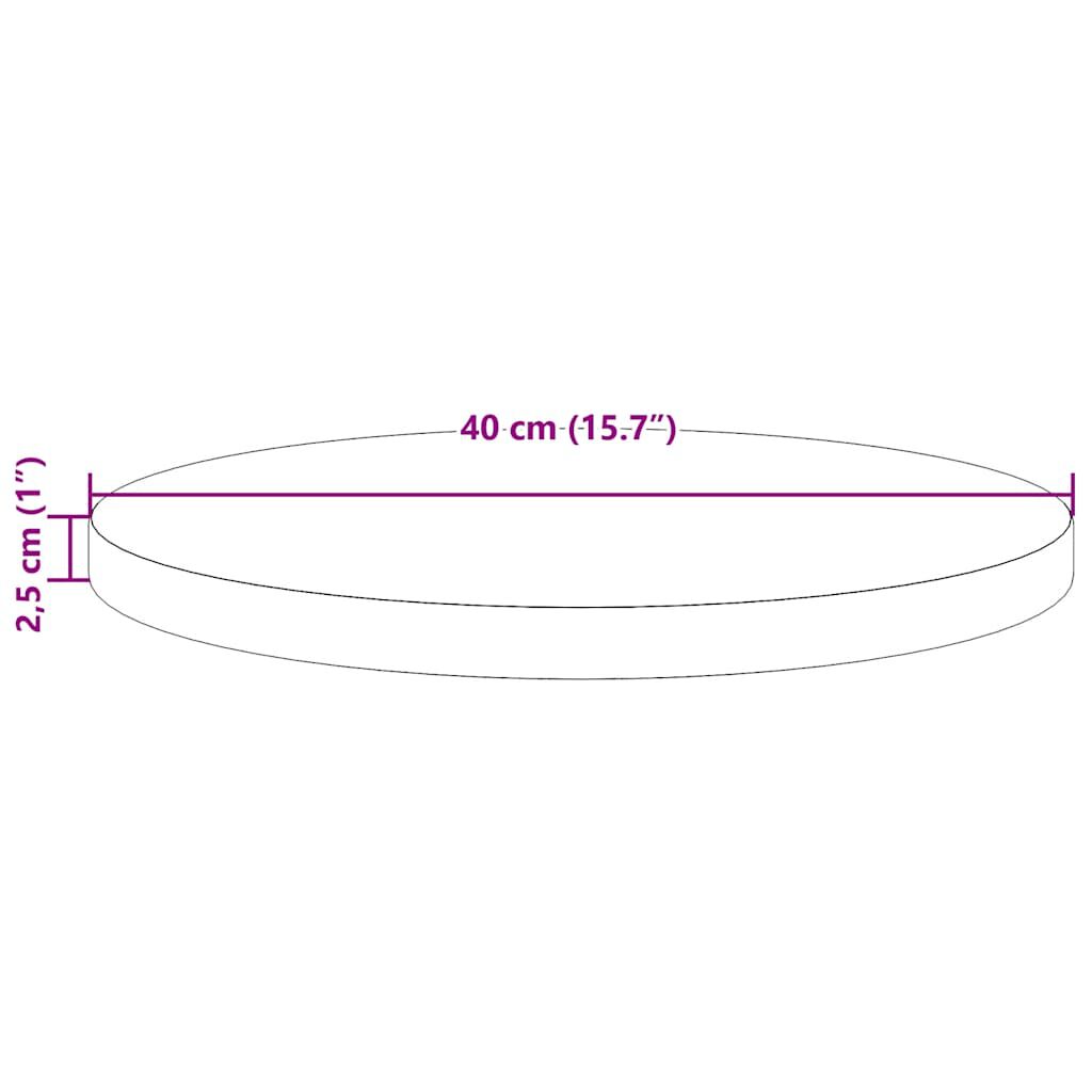vidaXL سطح طاولة قطر 2,5x40 سم خشب صنوبر صلب