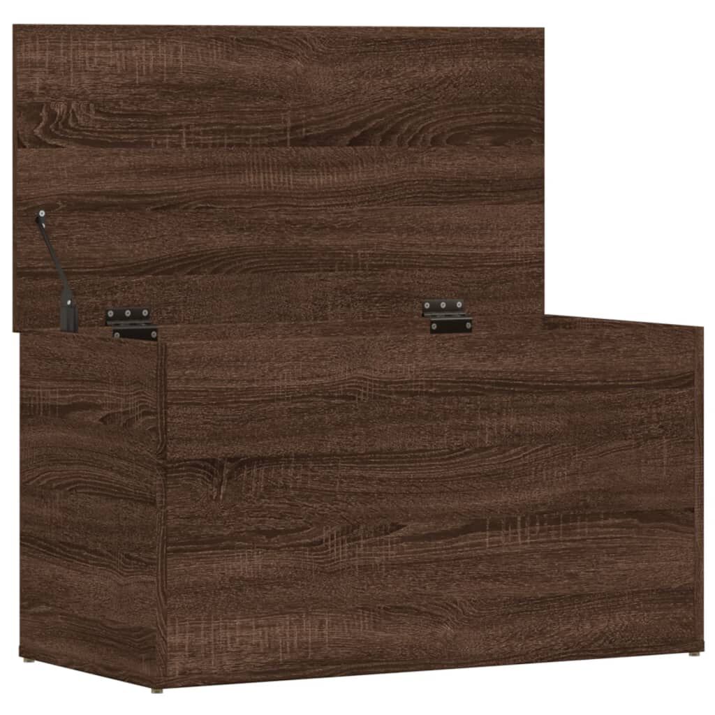 vidaXL صندوق تخزين أوك بني 84×42×46 سم خشب صناعي
