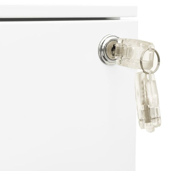 vidaXL خزانة ملفات متحركة أبيض 39×45×60 سم فولاذ