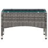 vidaXL طاولة قهوة رمادي 60×40×36 سم بولي روطان