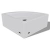 vidaXL حوض غسيل مع فتحة تدفق 12.5x32x45 سم أبيض