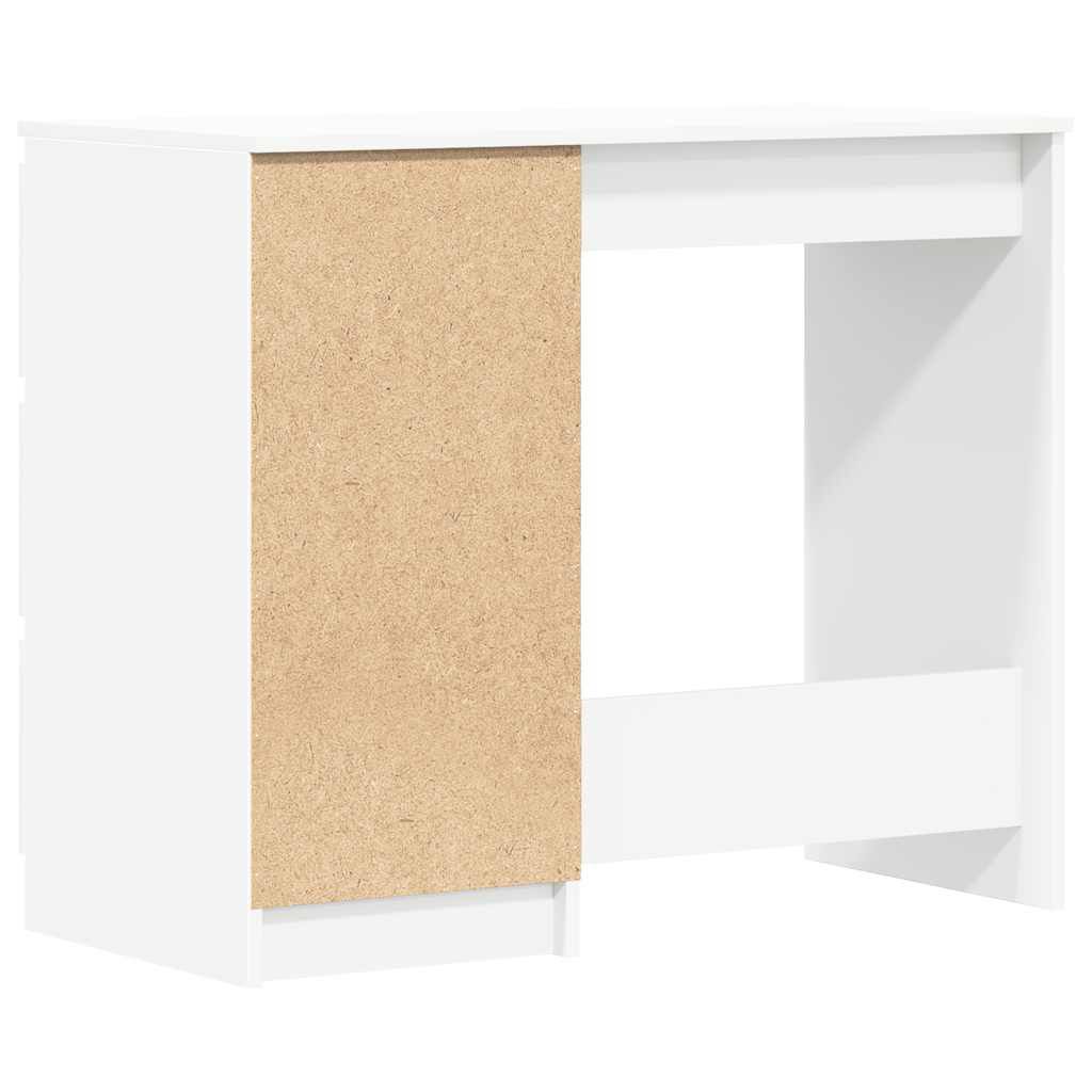 vidaXL مكتب لون أبيض 90×45×76 سم خشب صناعي