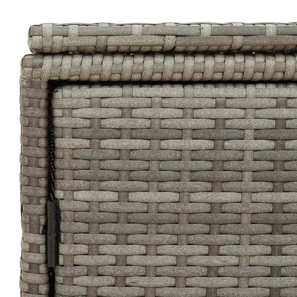 vidaXL خزانة تخزين حديقة لون رمادي 60.5x55x110 سم بولي روطان