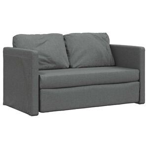 vidaXL سرير أريكة أرضي 2 في 1 لون رمادي داكن 55x174x112 سم قماش