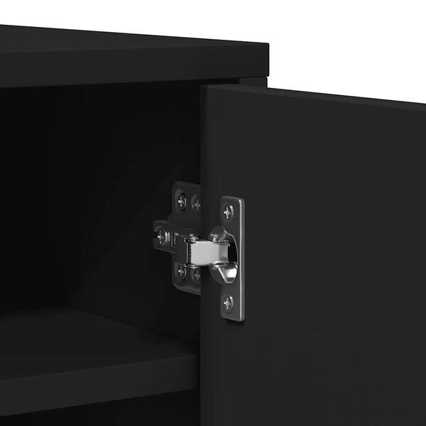 vidaXL خزانة أحذية أسود 60×35×92 سم خشب صناعي