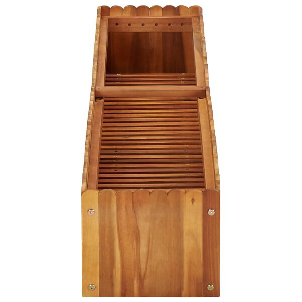 vidaXL حوض حديقة مرتفع 150×30×25 سم خشب أكاسيا صلب