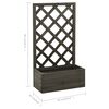 vidaXL حوض زرع تعريشة حديقة رمادي 50×25×90 سم خشب تنوب صلب
