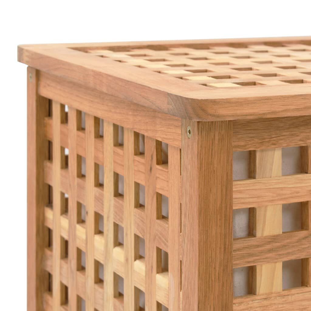 vidaXL صندوق غسيل 77.5×37.5×46.5 سم خشب جوز صلب