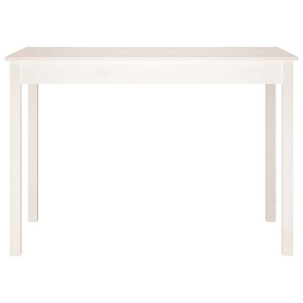 vidaXL طاولة طعام لون أبيض 75x55x110 سم خشب صنوبر صلب