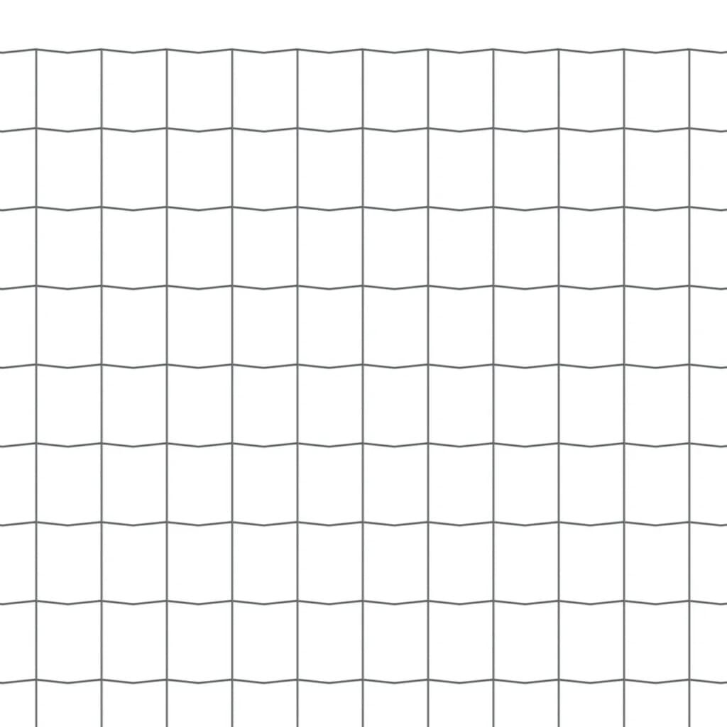 vidaXL سياج يورو فولاذ 0.8x10 متر رمادي