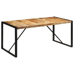 vidaXL طاولة طعام 160&times;80&times;75 سم خشب مانجو صلب خشن